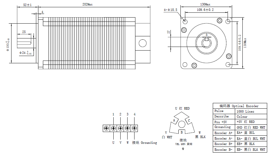 130mm stepper servo motor