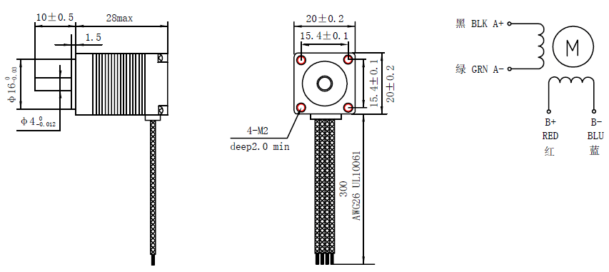 NEMA 8 Stepper Motor 28mm
