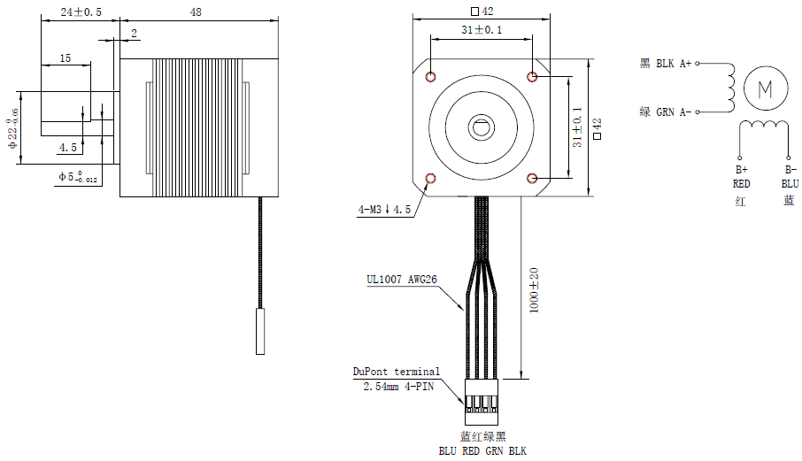 NEMA 17 Stepper Motor 0-59Nm