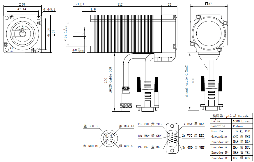 NEMA 23 Stepper Servo Motor