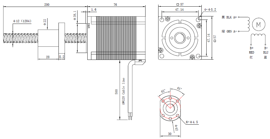 NEMA 23 Linear Actuator Ball Screw Motor