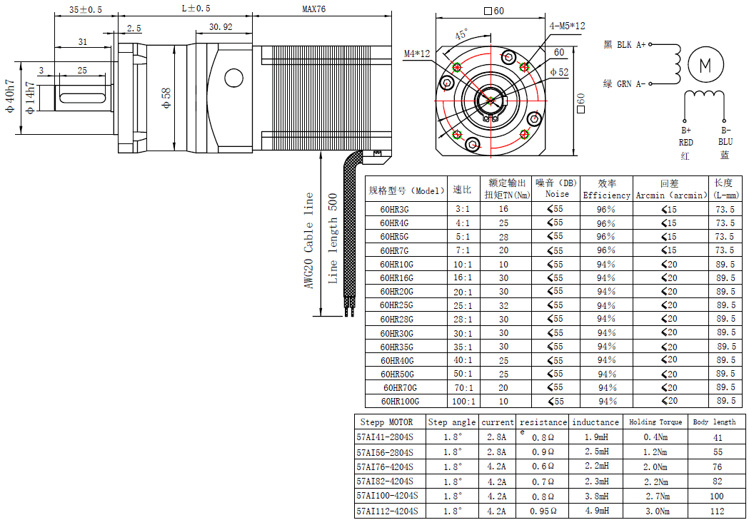 NEMA 23 High Precision Geared Stepper