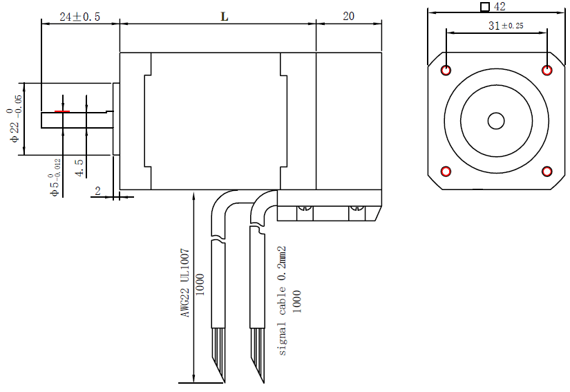 NEMA 17 closed loop stepper servo motor