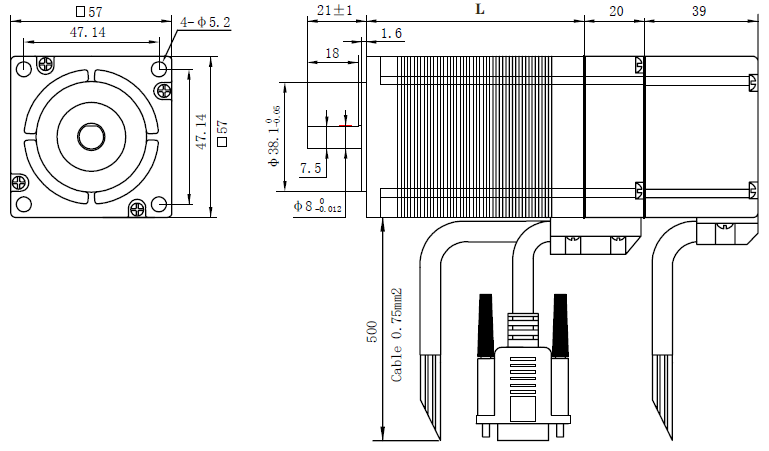 NEMA 23 Motor with Brake and Encoder