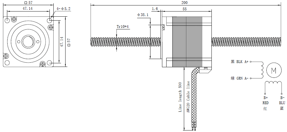 nema-23-linear-actuator-stepper-motor-noncaptive-type-56mm-stack