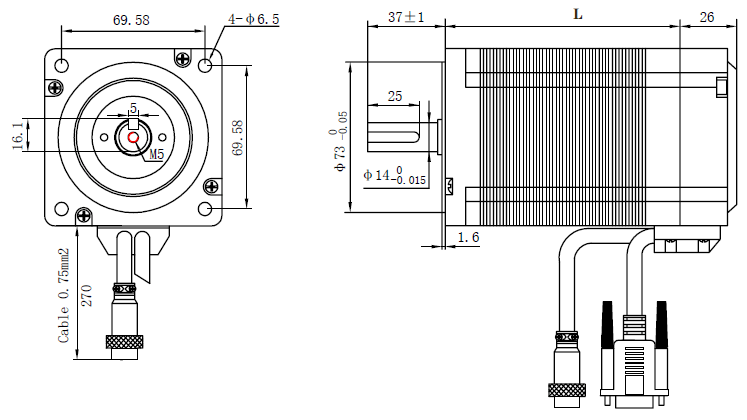 NEMA 34 Closed loop Stepper Motor
