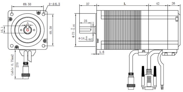 NEMA 34 Motor with Brake and Encoder Stepper Servo