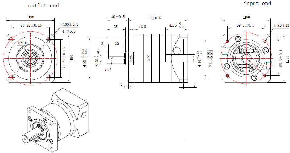 NEMA 34 Precision Planetary Gearbox