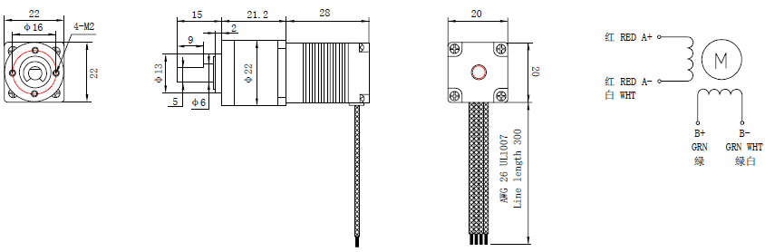 NEMA 8 Short Geared Stepper
