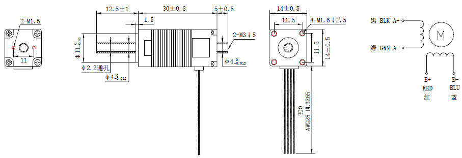 14mm Stepper Motor Hollow Shaft
