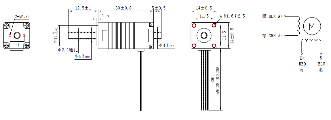 14mm Stepper Motor Hollow Shaft