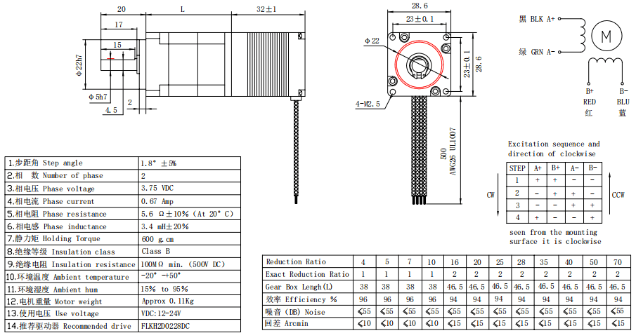 NEMA 11 Low Backlash Geared Motor