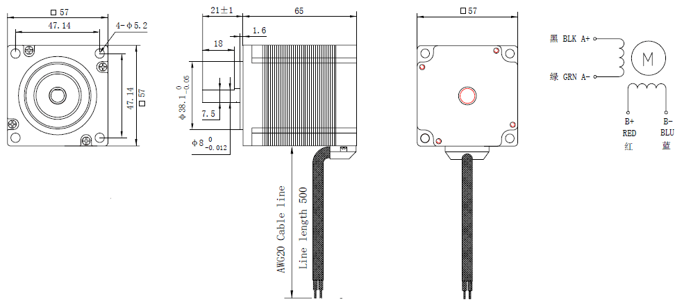 NEMA 23 Stepper Motor 65mm
