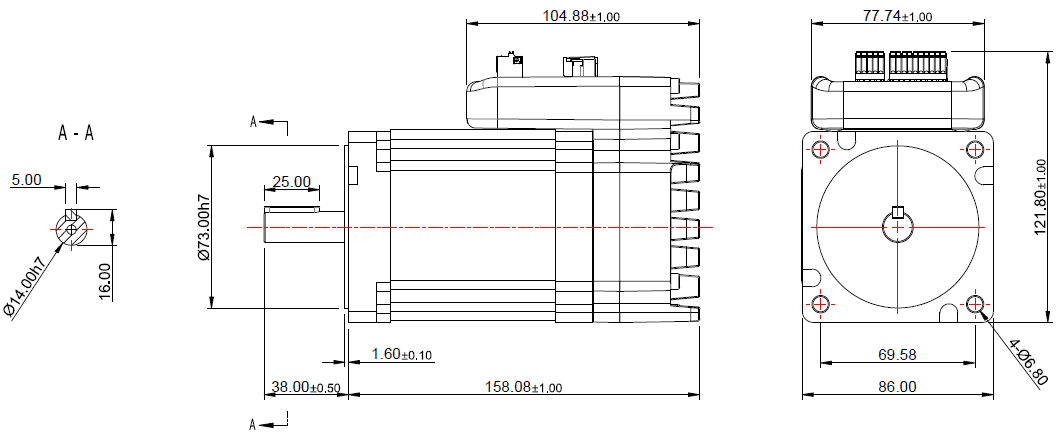NEMA 34 Integrated Servo Motor 440W