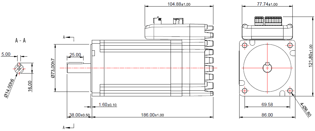 NEMA 34 Integrated Servo Motor 660W