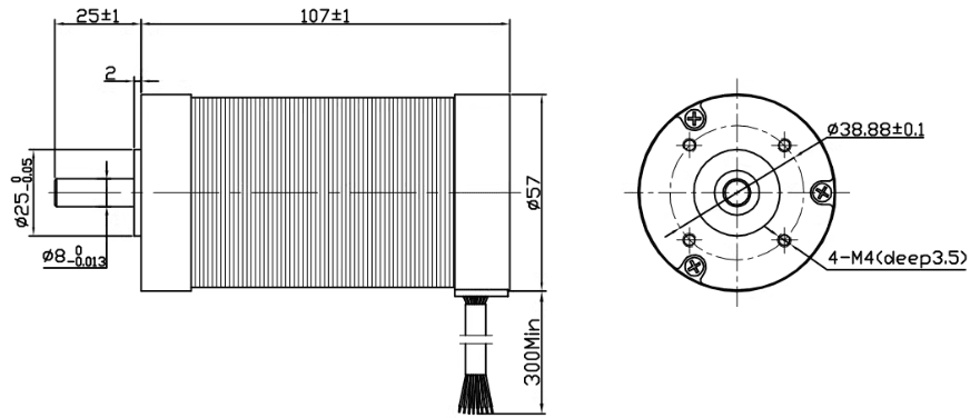 57mm Round BLDC Motor