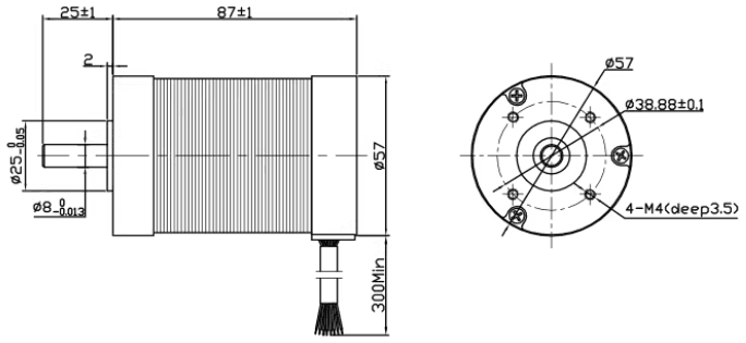 57mm Round Brushless Motor