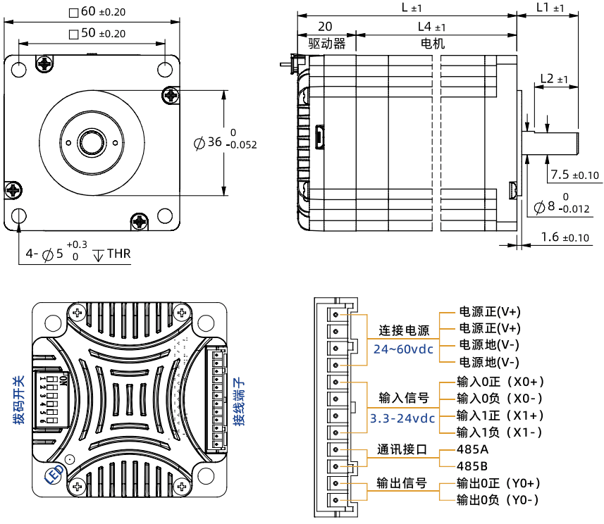 NEMA 24 Integrated Closed Loop Stepper Motor