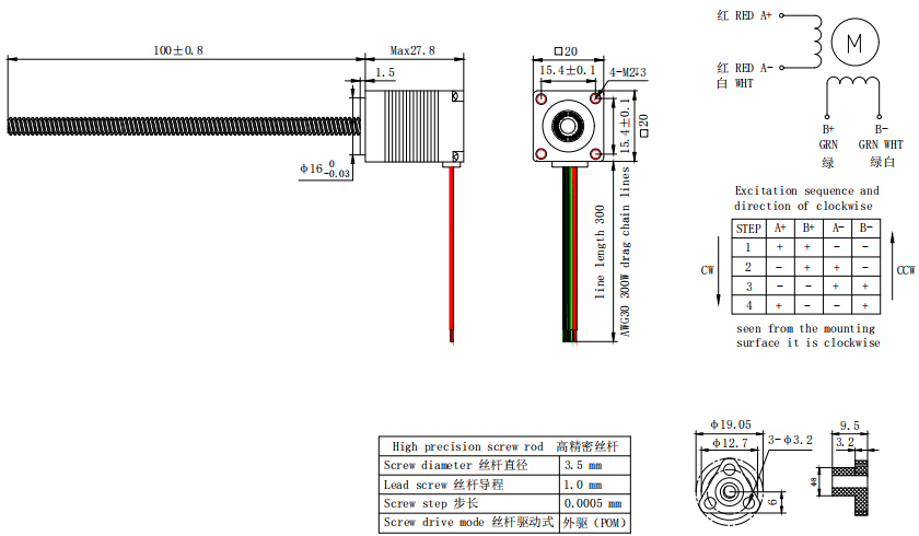 NEMA 8 Short Linear Motor